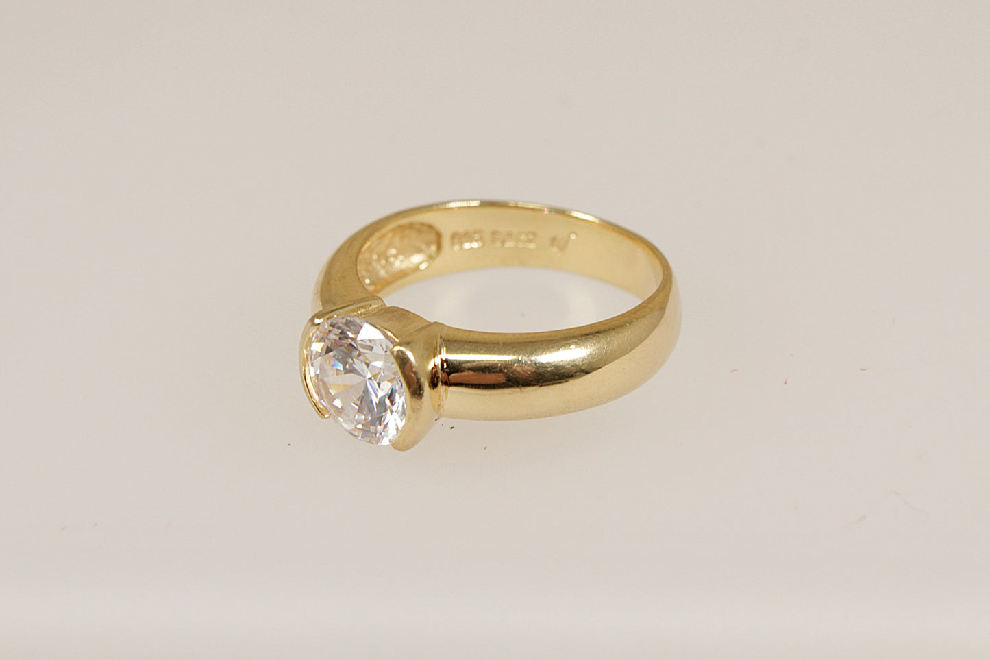 Silver Solitaire Cubic Zirconia Ring