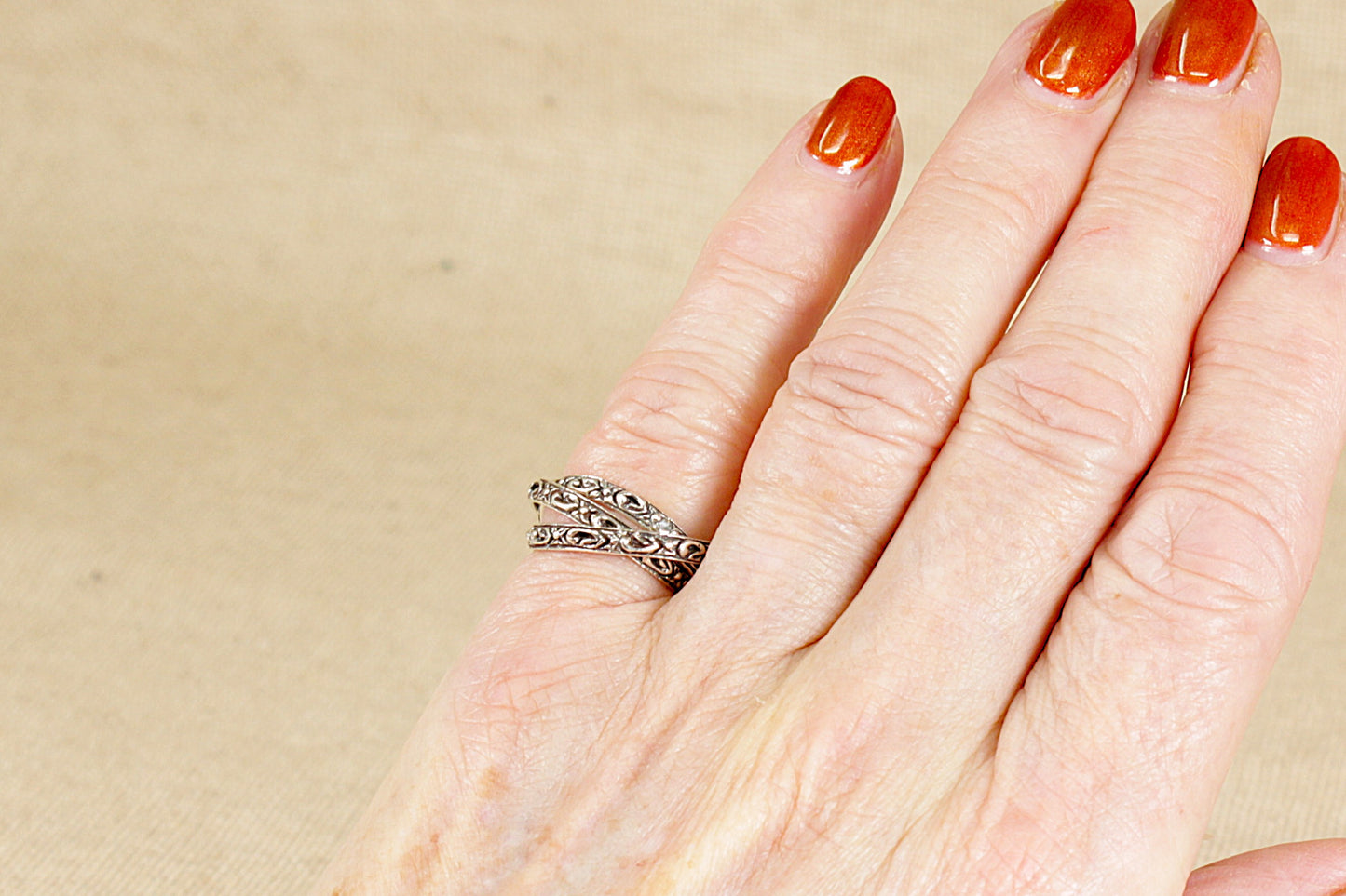 Vintage Silver Wedding Ring by Kit Heath