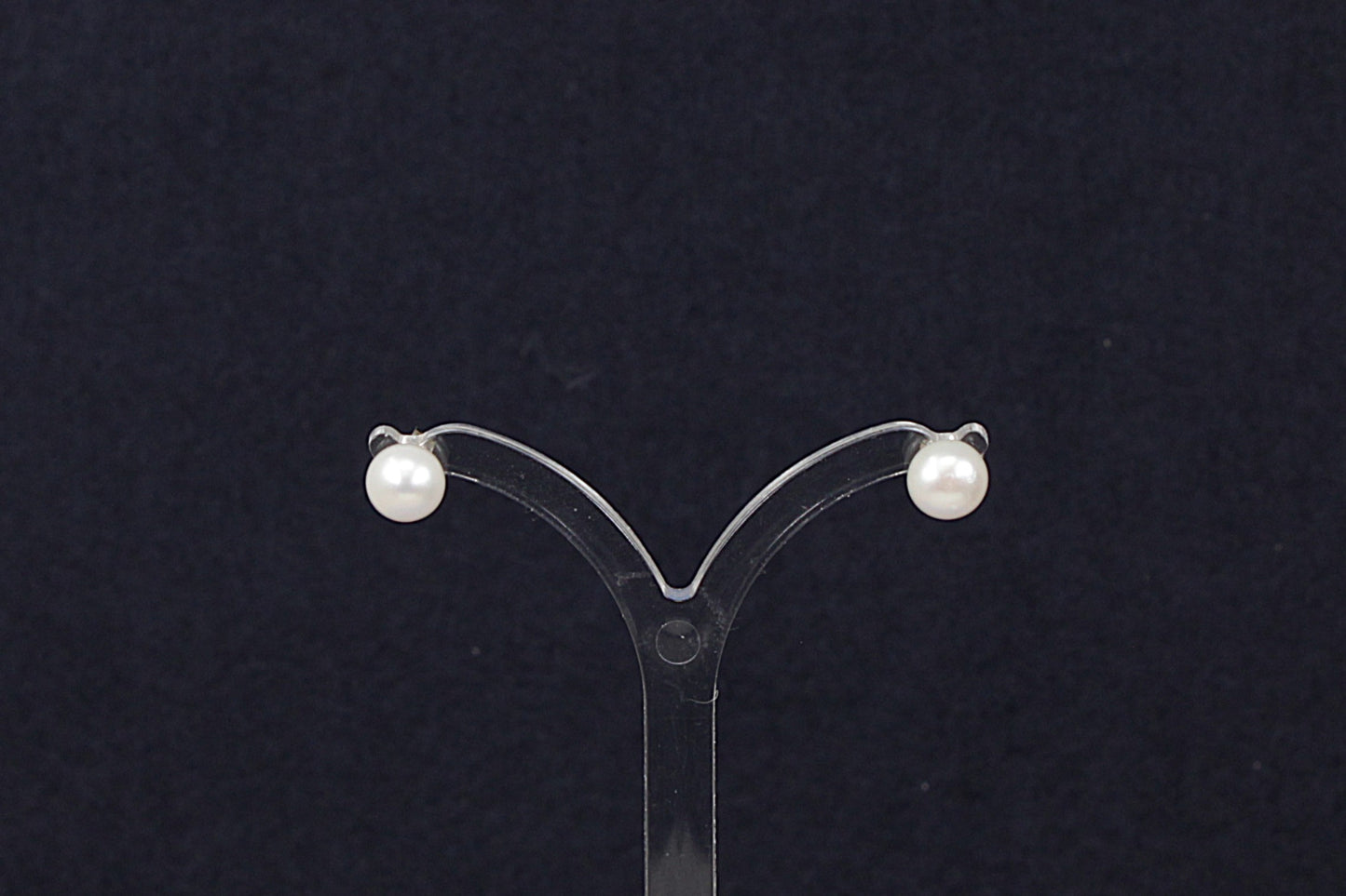 Silver and Cultured Pearl Stud Earrings