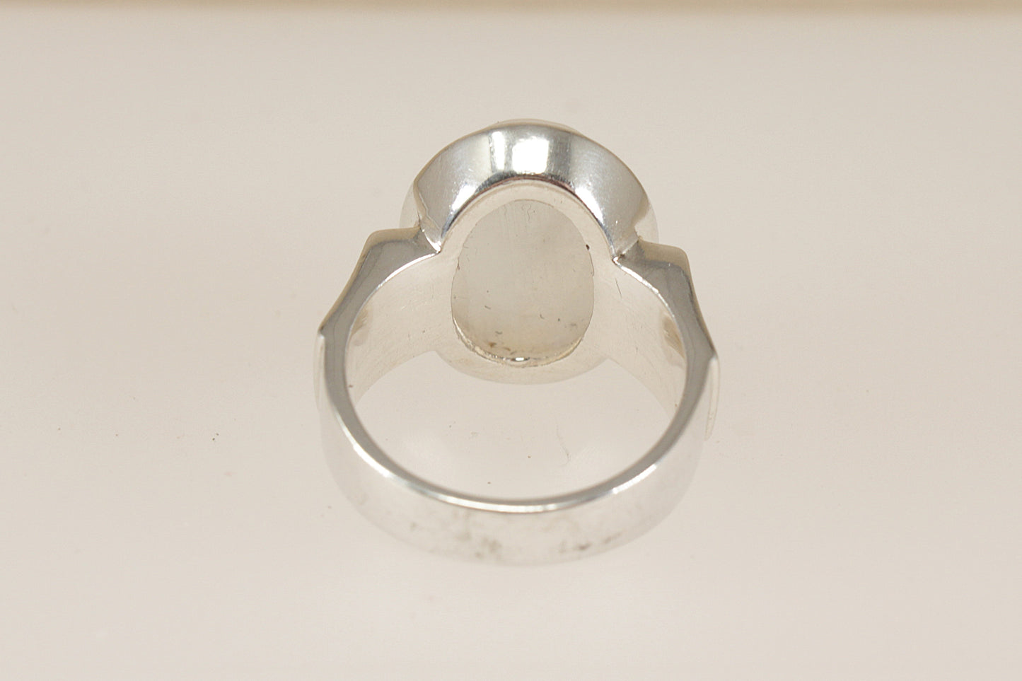 Silver Moonstone Statement Ring
