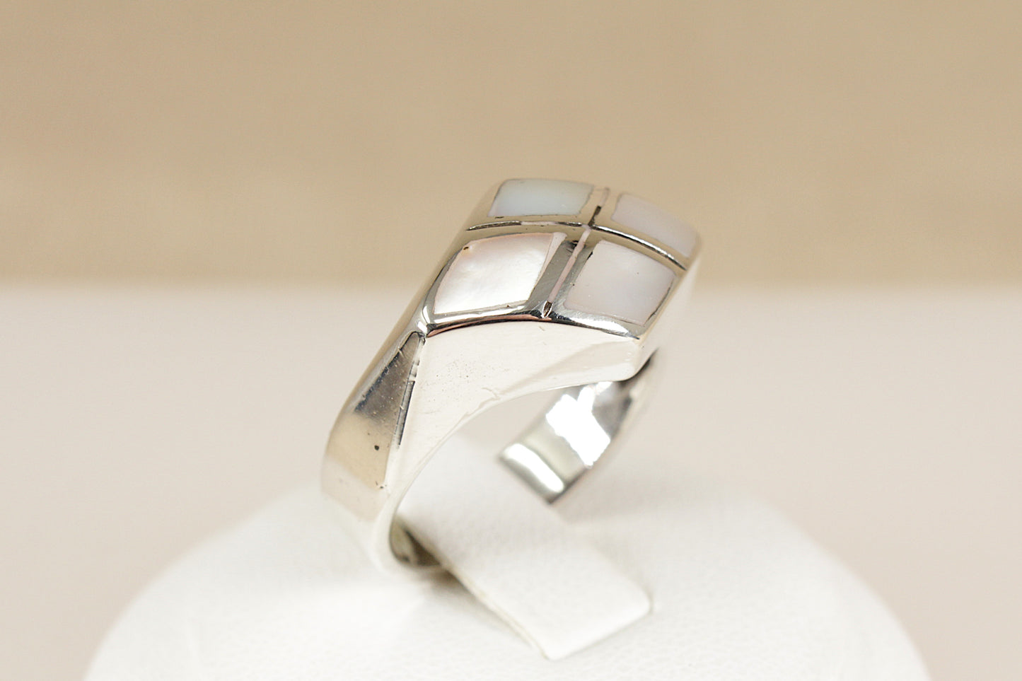 Silver Mother of Pearl Ring
