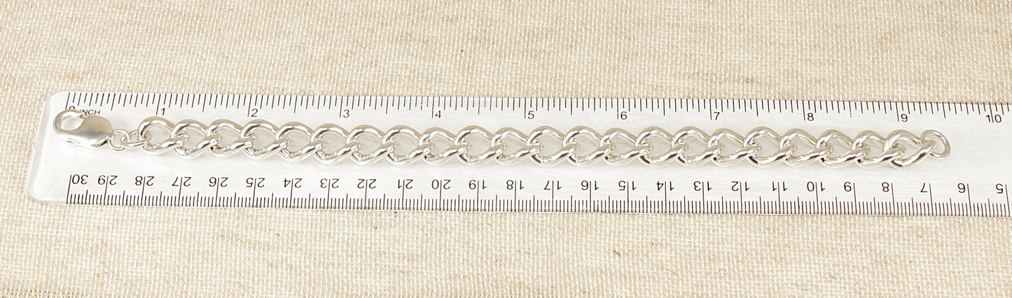 Gents Silver Curb Link Bracelet