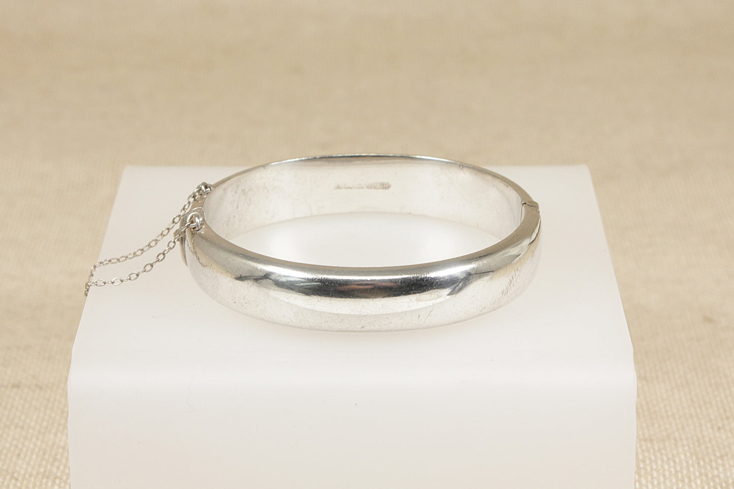 Vintage Silver Hinged Bangle