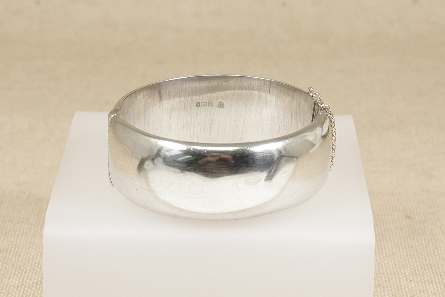 Vintage Silver Hinged Cuff Bangle