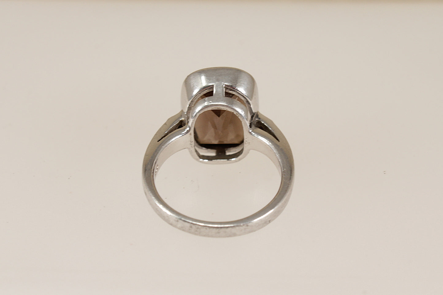 Silver Smokey Quartz Ring