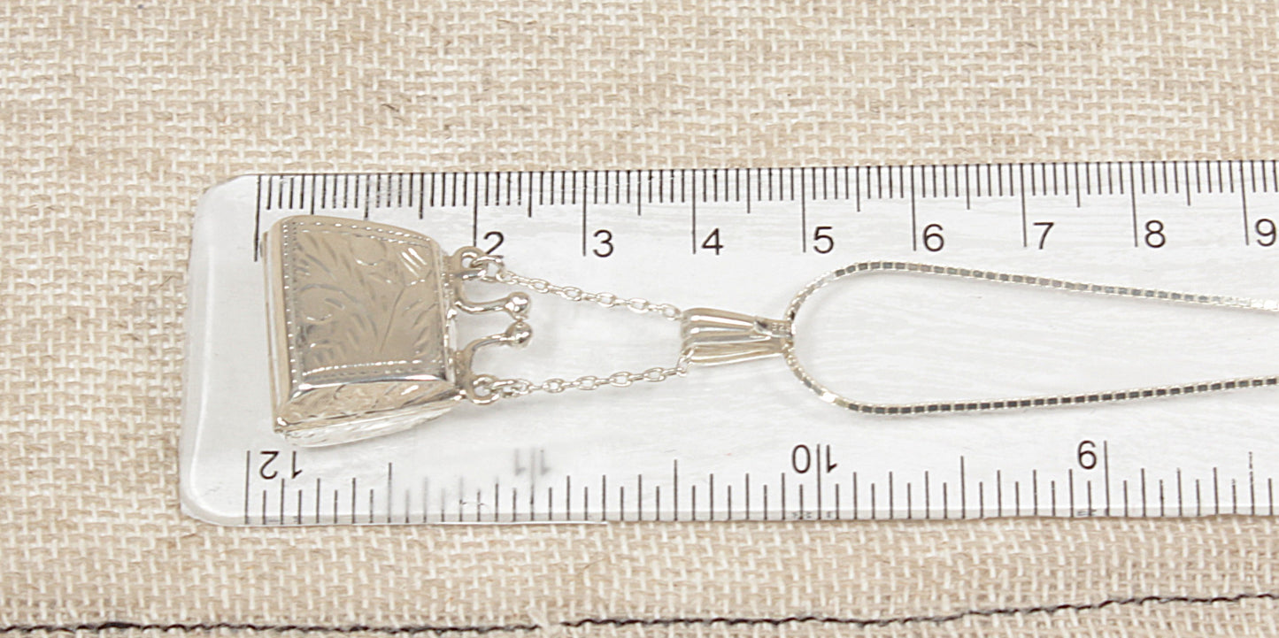 Silver Keepsake / Locket Pendant Necklace