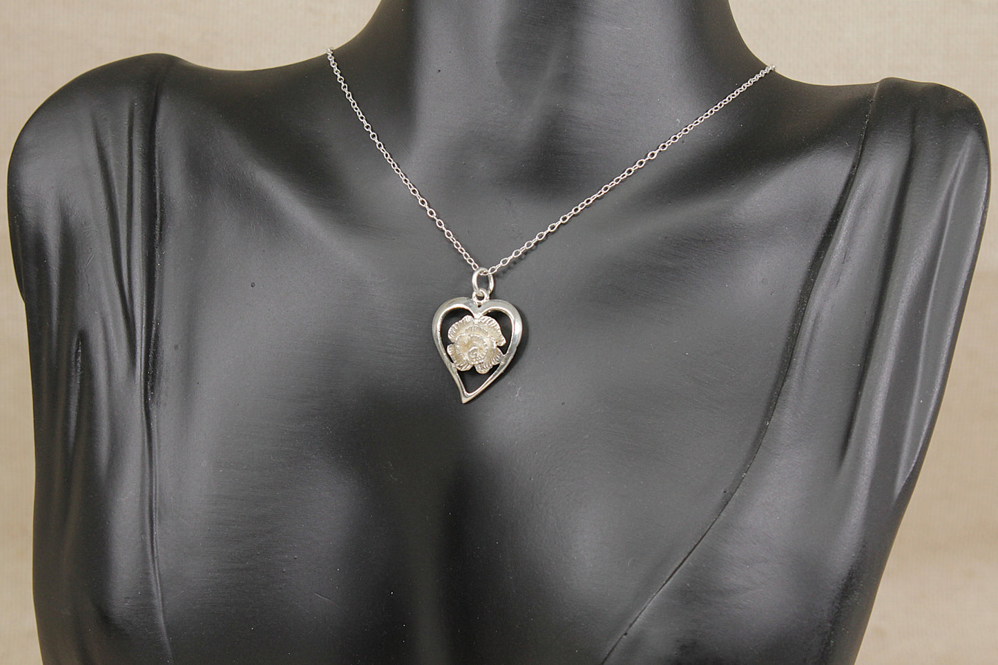 Silver Heart Pendant Necklace