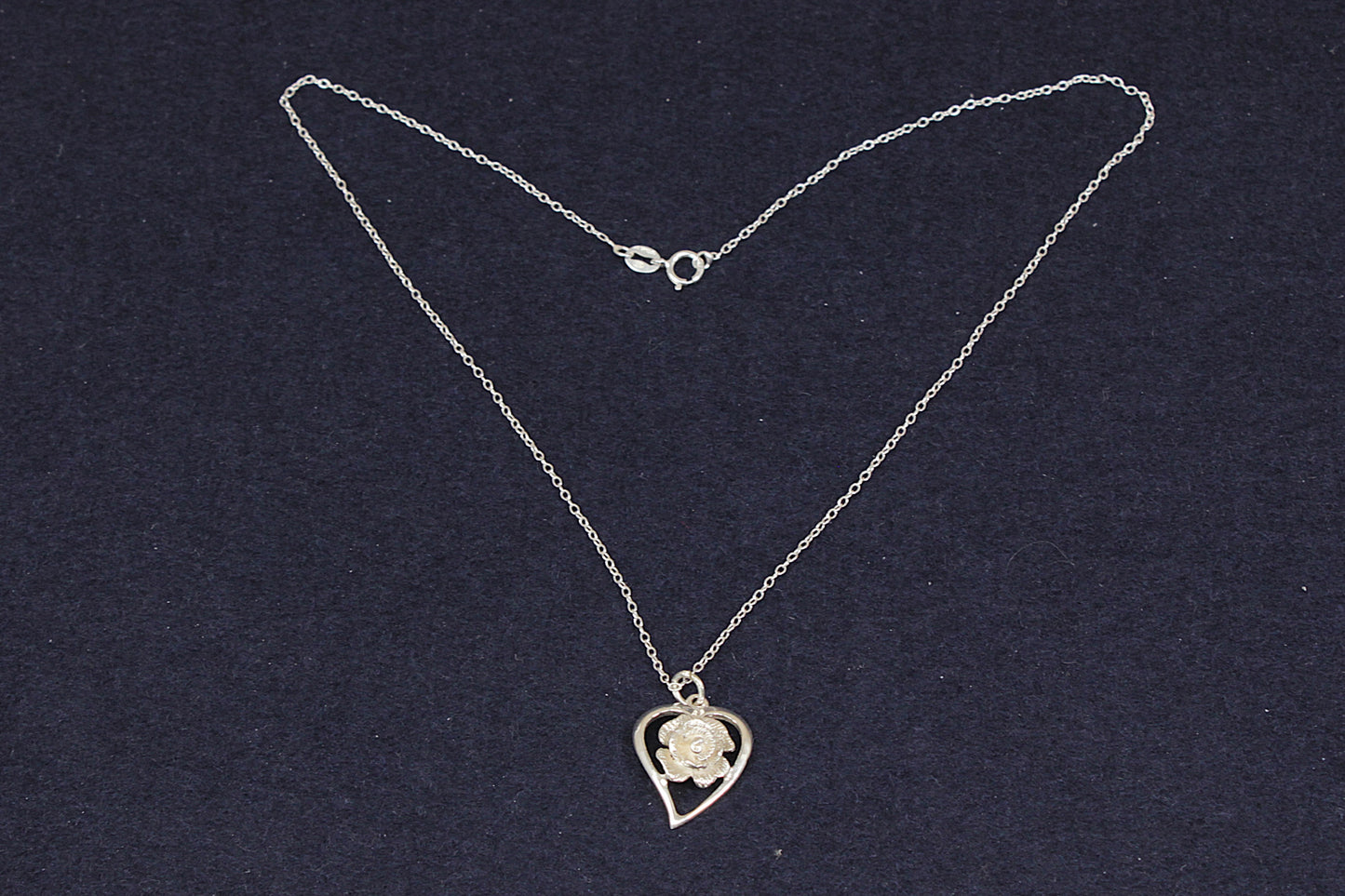 Silver Heart Pendant Necklace