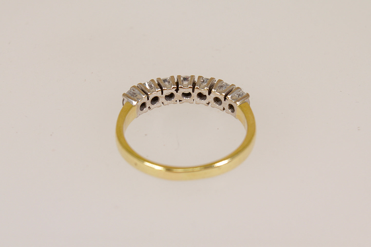Vintage 18ct Gold 7-Stone Diamond Half Eternity Ring