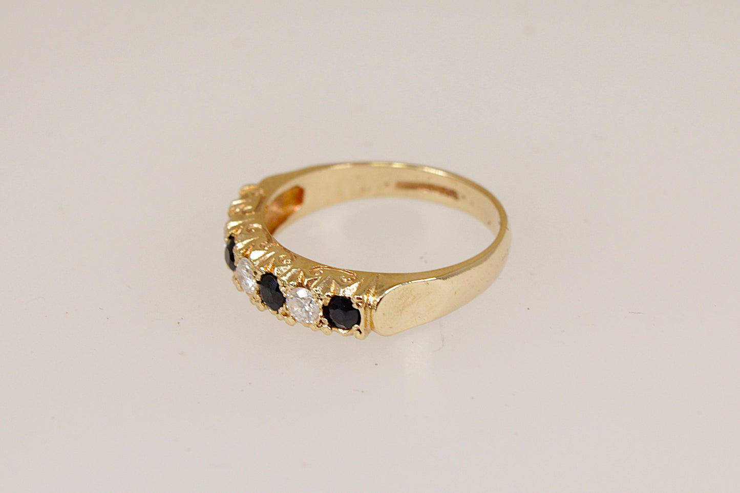 Vintage 9ct Gold ‘Edwardian’ Style Sapphire & Diamond Ring