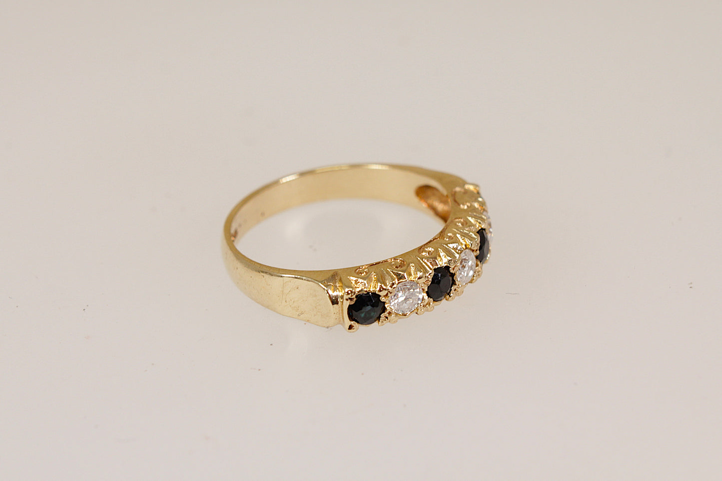 Vintage 9ct Gold ‘Edwardian’ Style Sapphire & Diamond Ring