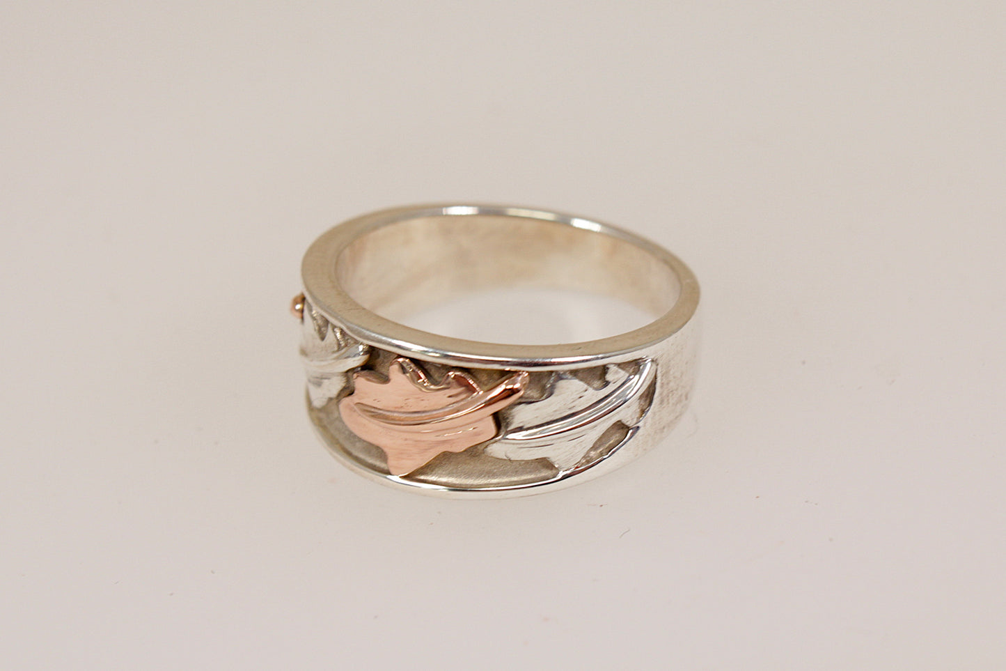 Welsh Clogau Silver & Gold Vine Leaf Design Ring