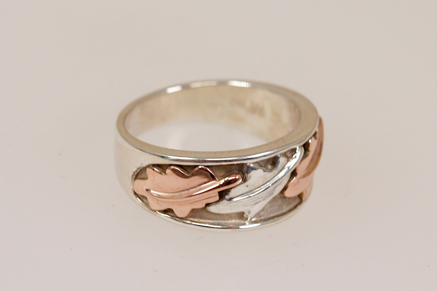 Welsh Clogau Silver & Gold Vine Leaf Design Ring