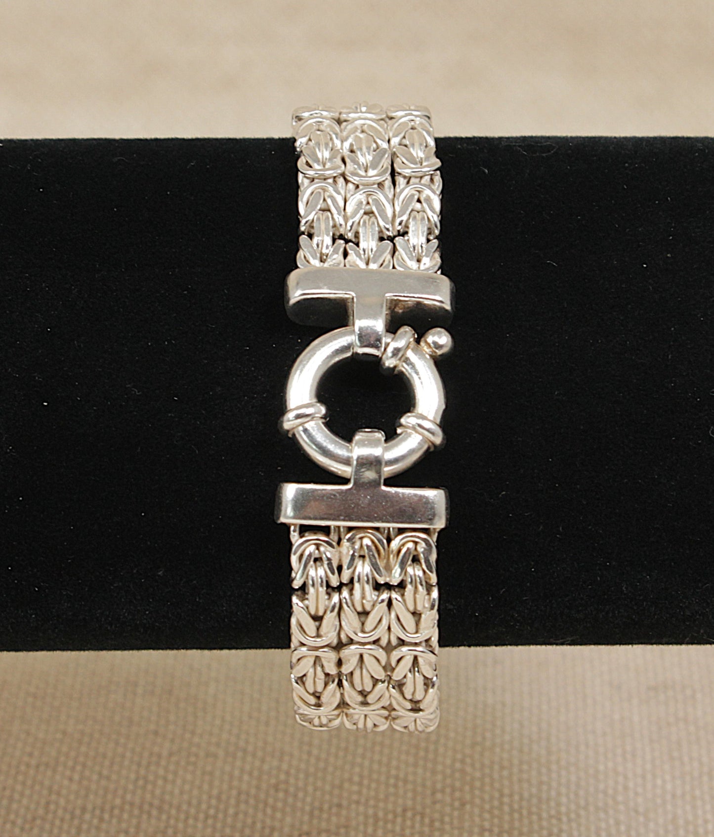 An Italian Silver 3 Strand Designer Rope Bracelet