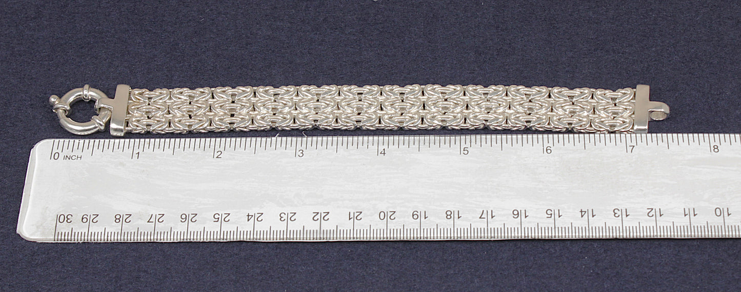 An Italian Silver 3 Strand Designer Rope Bracelet