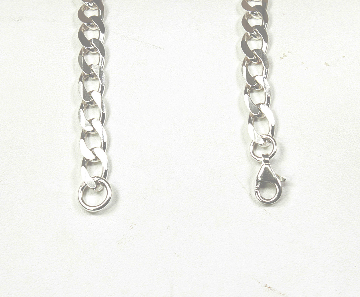 Silver Chunky Flat Curb Link Necklace Chain