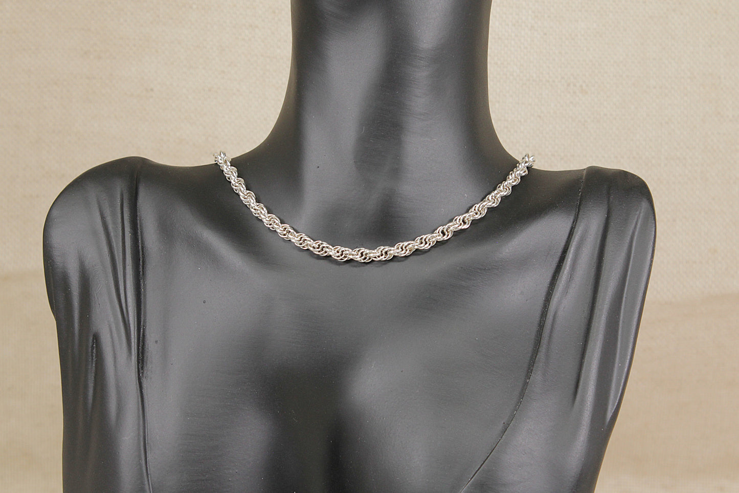 Silver ‘Prince of Wales’ Rope Chain Necklace