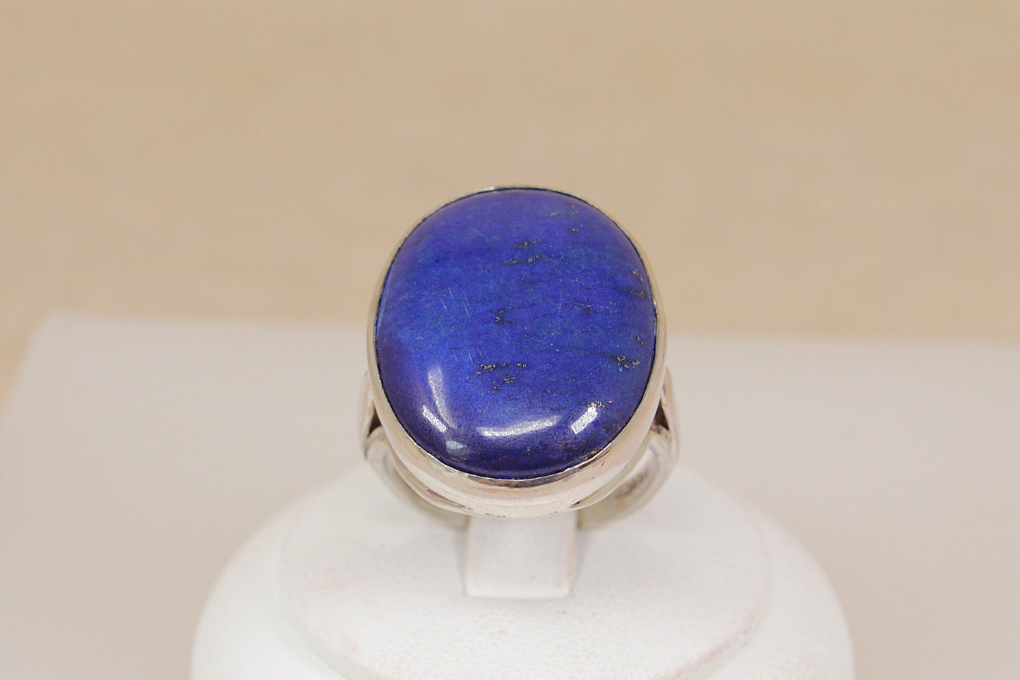 Gorgeous Vintage Sterling Silver Lapis Lazuli Designer Statement Ring