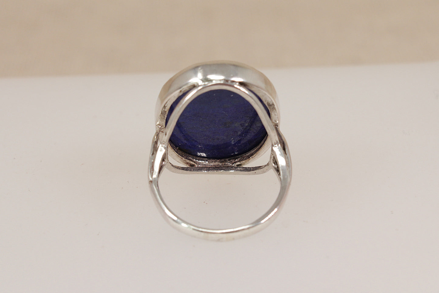 Gorgeous Vintage Sterling Silver Lapis Lazuli Designer Statement Ring