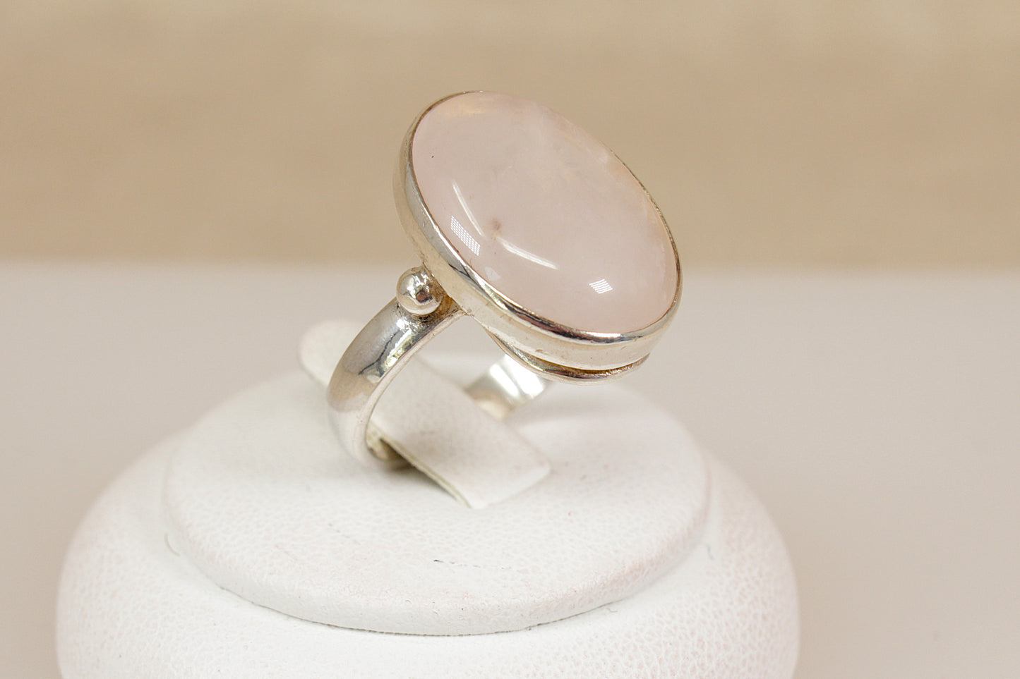 Stunning Sterling Silver Rainbow Moonstone Ring