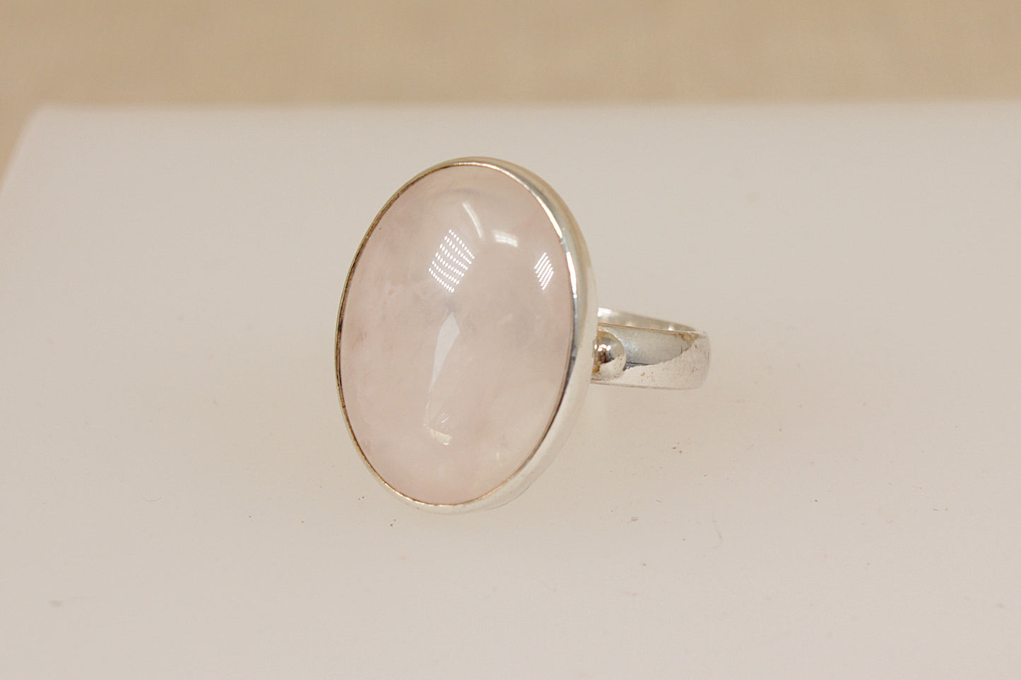 Stunning Sterling Silver Rainbow Moonstone Ring