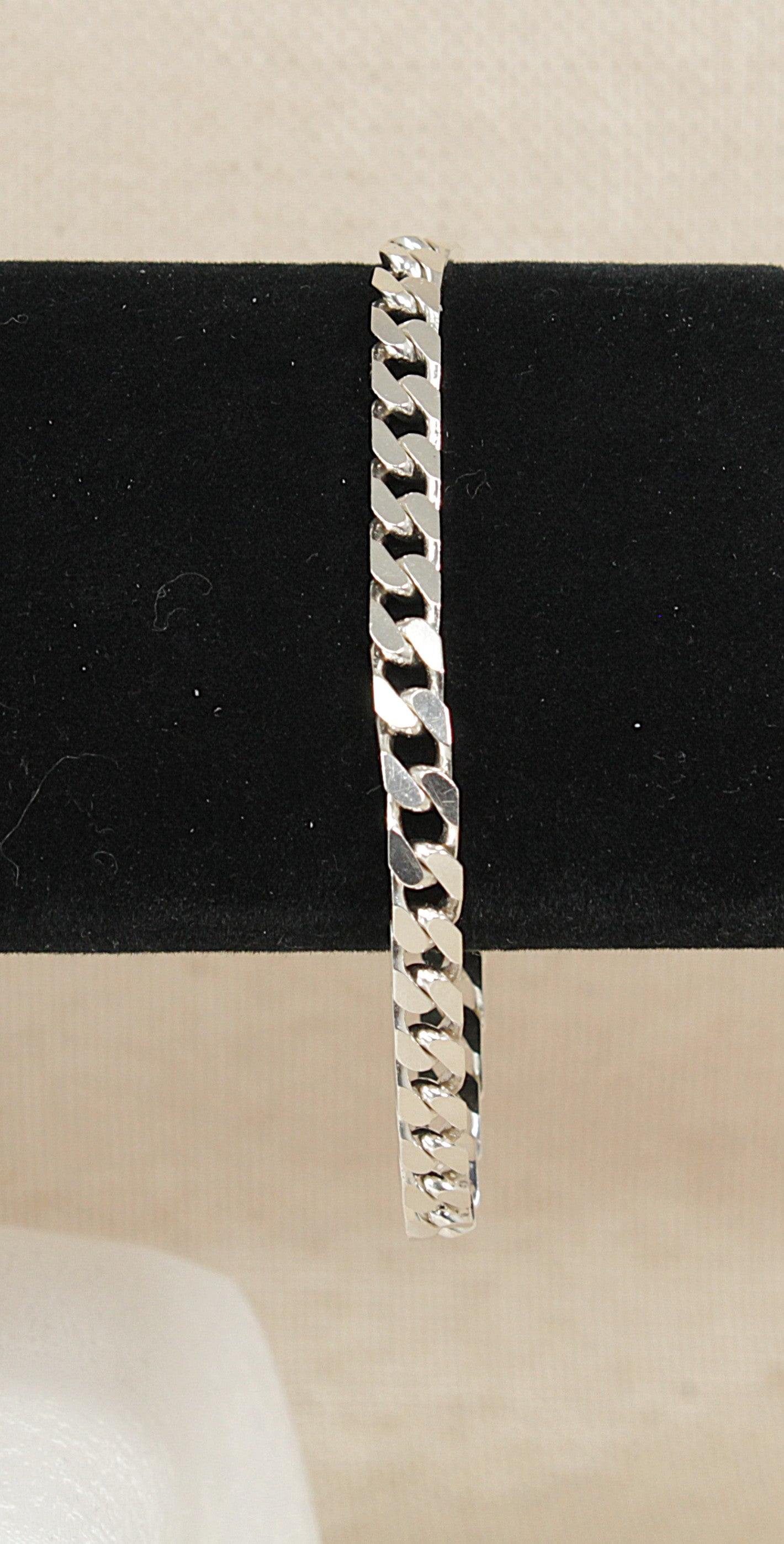 Silver Curb Link Bracelet - 8 ½"