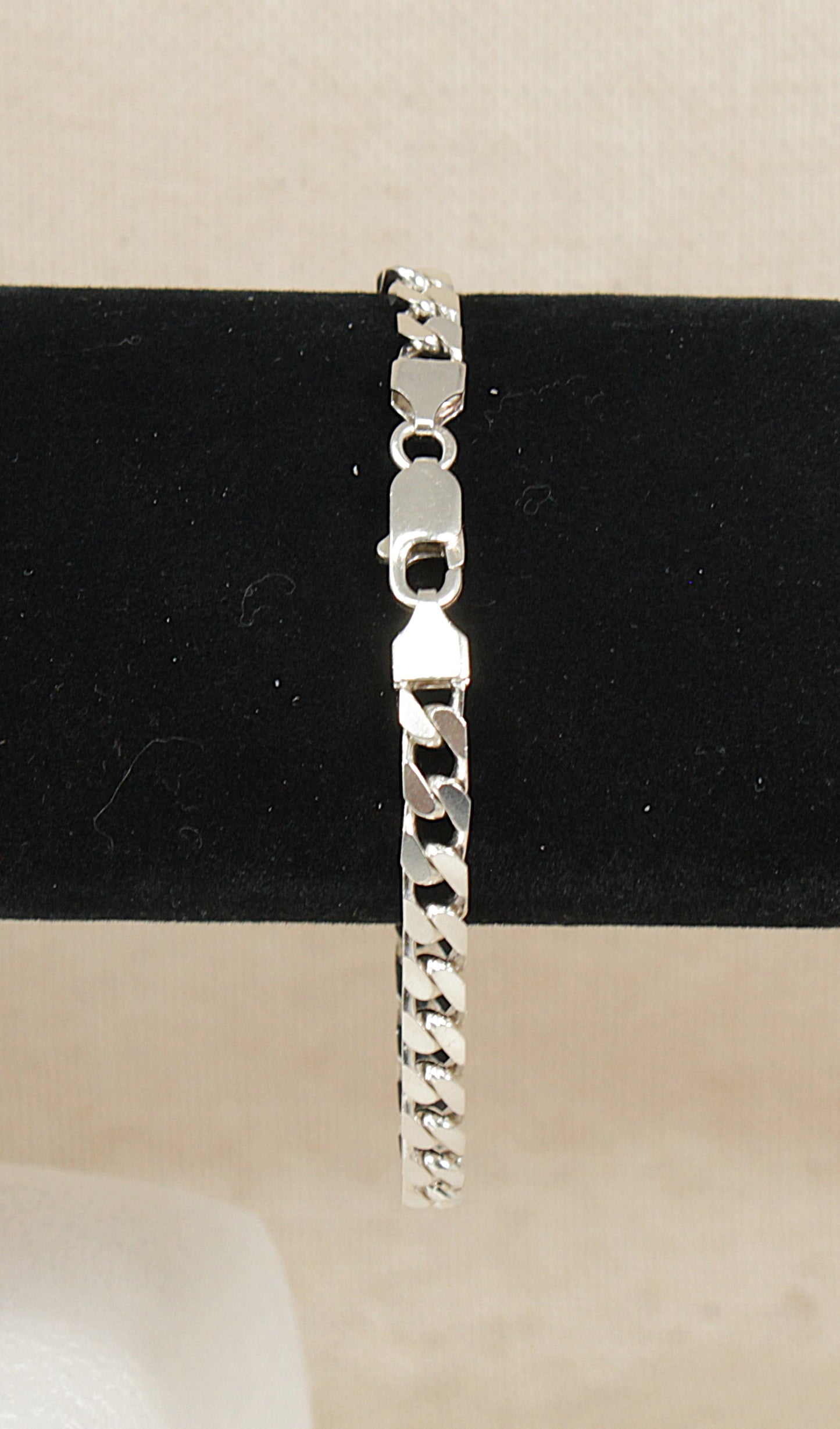 Silver Curb Link Bracelet - 8 ½"