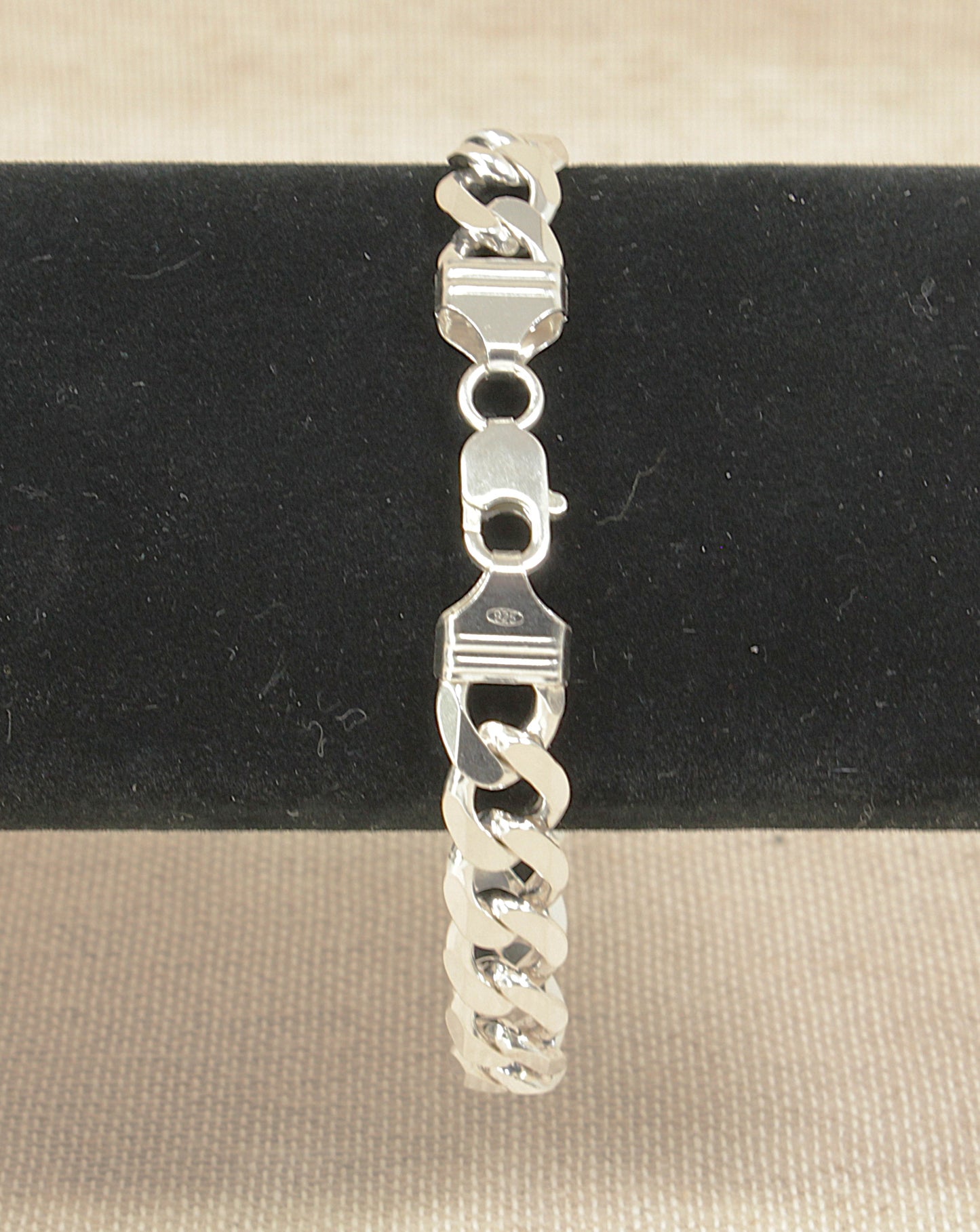 Silver Curb Link Bracelet - 8 ½"