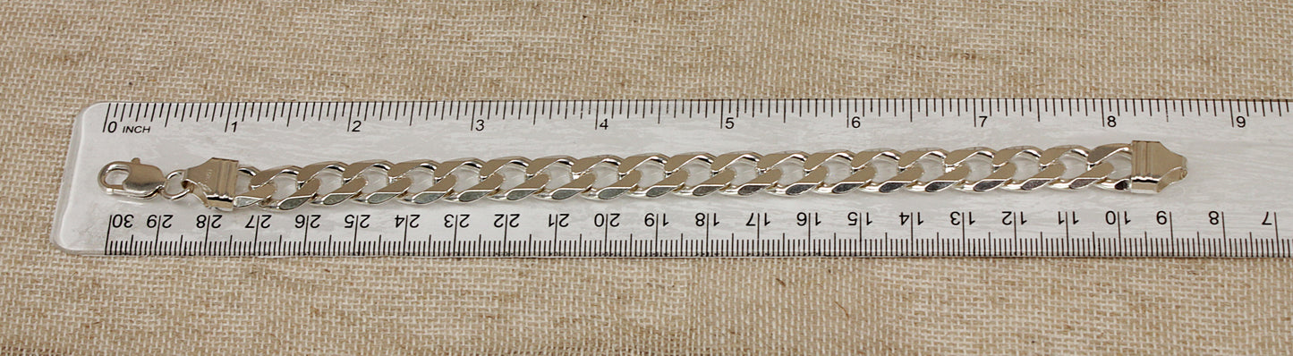 Silver Curb Link Bracelet - 8 ½"