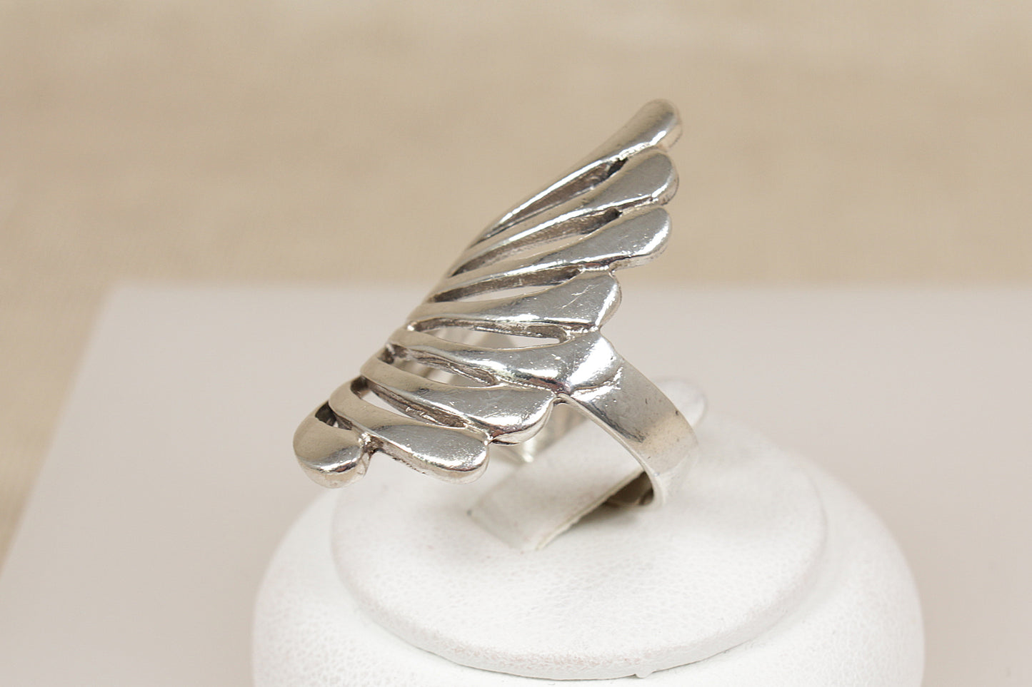 Large Sterling Silver Abstract Statement Ring