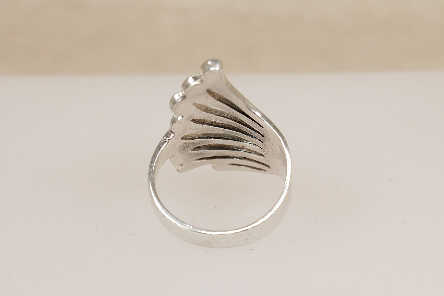 Large Sterling Silver Abstract Statement Ring