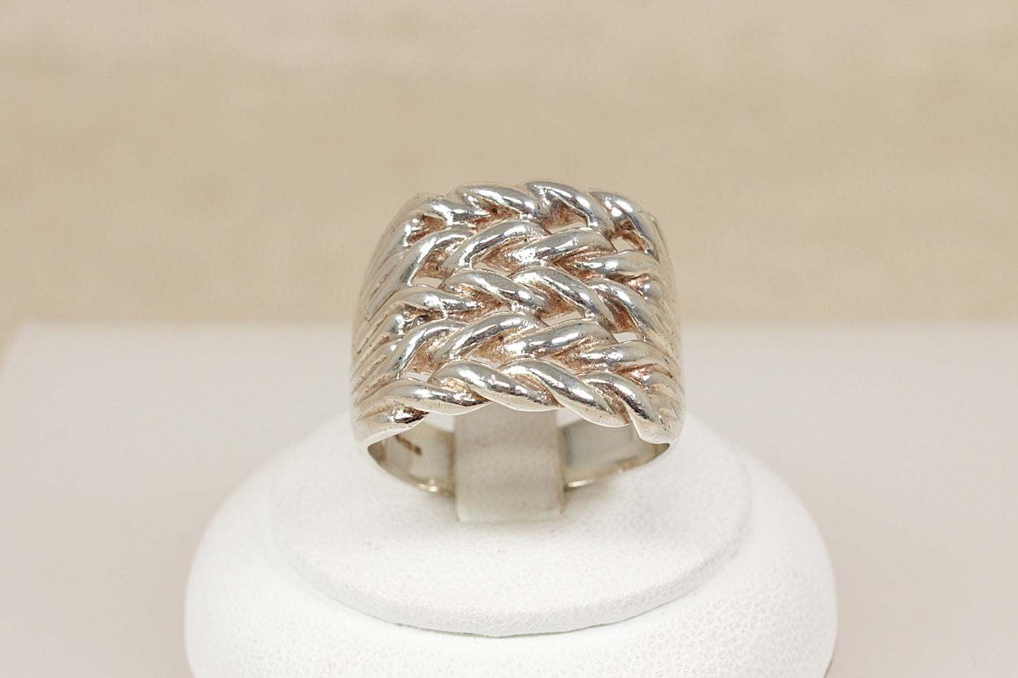 Vintage Silver Gents Keeper Ring