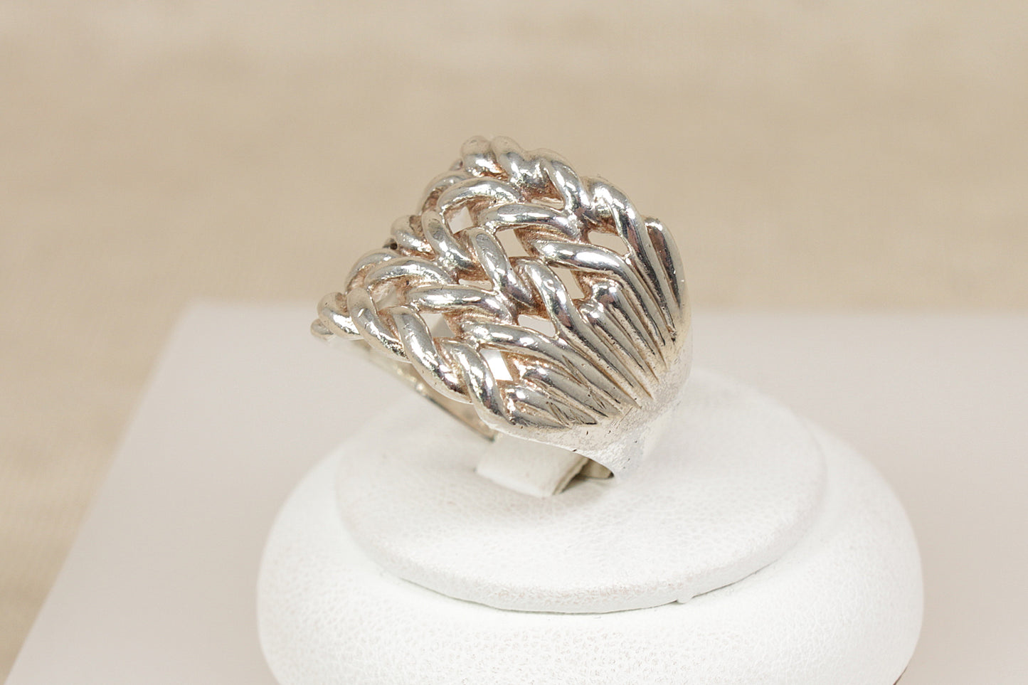 Vintage Silver Gents Keeper Ring