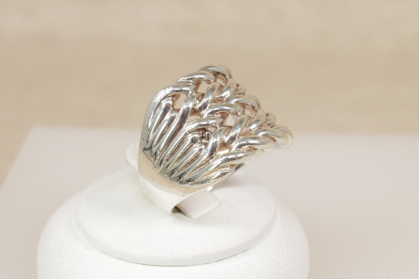 Vintage Silver Gents Keeper Ring