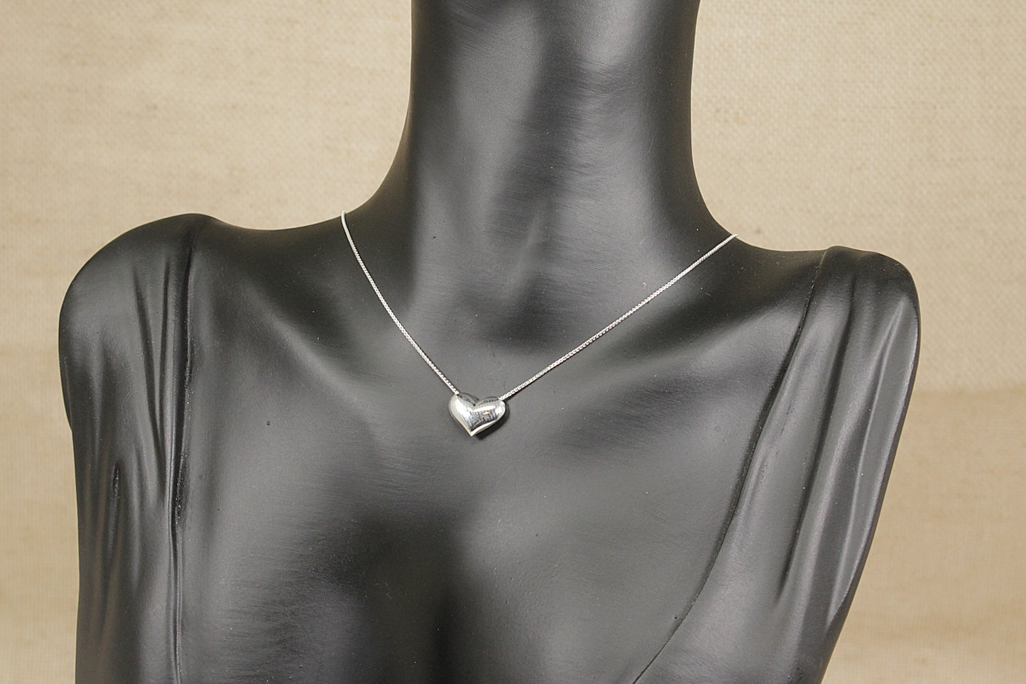 Silver Heart Pendant Necklace