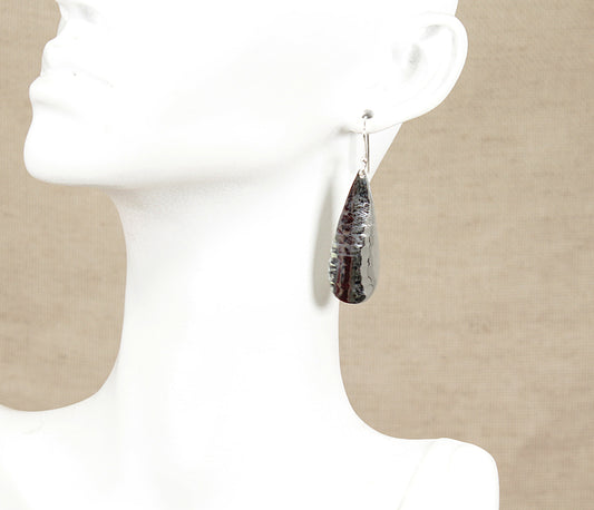 Silver Dangly Tear Drop Earrings