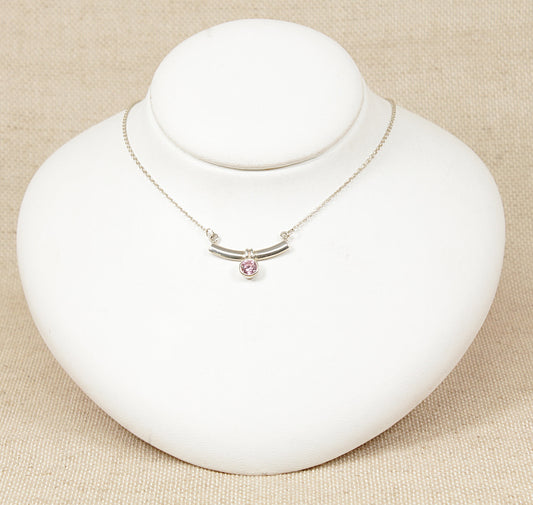 A sterling silver gemstone set necklet by the renowned maker Kit Heath, the necklet is stamped 925 KH the length is adjustable from sixteen inches to 17 inches.